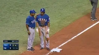 TEX@TB: DeShields steals three bases vs. the Rays