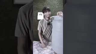 WATER POUCHES VS DRUM  #shorts #ytshorts