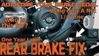 Harley Davidson M8 Softail Rear Brake Pedal Adjustment And Improvement - Do You Need A Brake Linkage