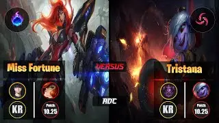 Roach MISS FORTUNE (ADC) [Arcane Comet] VS TRISTANA - Master KR Patch 10.25