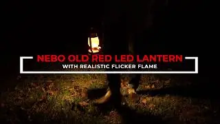 Old Red LED Lantern With Flickering Flame
