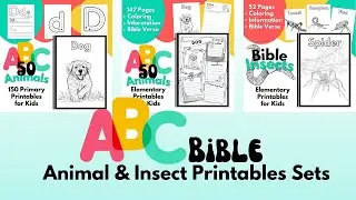 Transform your kid's learning with these incredible ABC Bible Verse animals and insects printables!