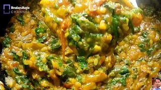 Dhaba Style Saag Dal Tadka Recipe | Dal Fry | Spicy Gravy | Indian Curries Recipes Vegetarian
