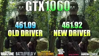 NVIDIA Old Driver 461.09 vs NEW Driver 461.92 on GTX 1060 6GB Test in 6 Games