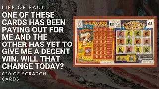 &pound;20 of scratch cards. A mix of &pound;2 scratch cards from the National Lottery, looking for a big win!