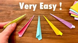 Easy Sticky Note Origami Dart Tutorial - How to Make Easy Sticky Note Dart - Origami