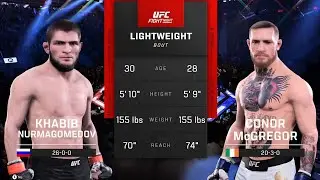 Полный бой Хабиба Нурмагомедова против Конора Макгрегора - симуляция UFC 5 (ИИ против ИИ)