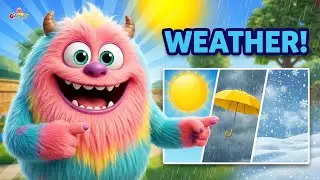 ☀️🌧️ Let&rsquo;s Learn Weather | Sunny, Rainy, Cloudy, Windy, Snowy (Slow & Clear) 🌈 | 天気のうた・英語（ゆっくり）