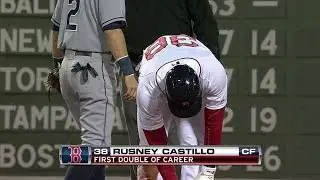 TB@BOS: Castillo doubles off the Green Monster