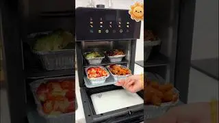 Multi-Level Magic: see the mega capacity Air Fryer Oven in Action.#airfryer #Oven #food #shorts.