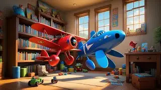 Six Toy Planes Loop in the Sky | Counting and Action Song for Kids | Nursery Rhymes and  Learning