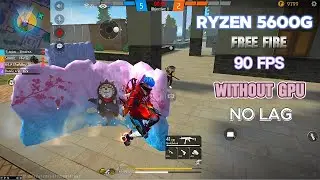 RYZEN 5600G FREE FIRE GAMEPLAY 😎 90 FPS WITHOUT GPU🥵#freefire #ryzen5600g