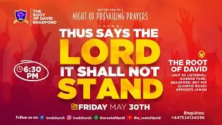 Thus says the Lord; It Shall Not Stand.
