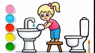 Hand Washing Drawing for Kids | Learn Good Hygiene Habits