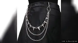 Punk Spike Rivet Layered Metal Chain Keychains For Men Women Pants Jeans Biker Gothic Rock Belt Chai