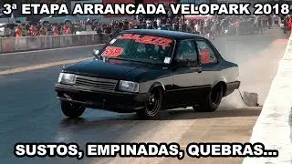 Sustos e acidentes da 3&ordf; etapa Velopark de Arrancada 2018