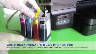 Como recarregar o Bulk Ink Tanque instalado HP PRO 8100 / 8600 / 251DW / 276DW e EPSON - SULINK