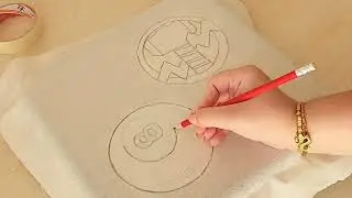 Transfer of Custom Made Thor's Hammer Mj&ouml;lnir and Magic Ball Coasters to Fabric
