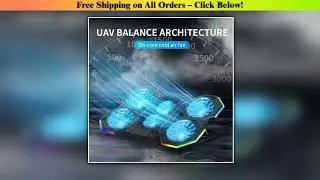 Jomaa RGB Gaming Laptop Stand Air Cooler Notebook Stand Holder with 6 fans Cooling Fan Base Suit