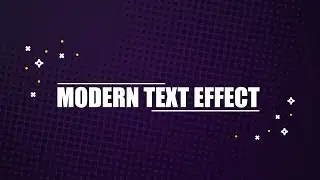 Modern Text Effect Tutorial In 3 Minutes - Adobe After Effects Tutorial