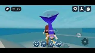 Je me transforme en sirène dans Roblox. 