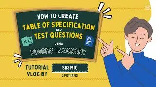Table of Specification(TOS) and Test Question using Blooms Taxonomy