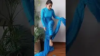 Tutorial  of Dhoti style saree in Winter! #winterfashion #saree #draping #tutorial #snehalmishra