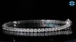 3 MM Round Brilliant Cut Colorless Moissanite Bracelet | Tennis Bracelet