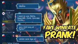 FAKE WINRATE PRANK!😂 TOP 2 SUPREME🔥 | FUNNEL ALPHA | MOBILE LEGENDS ~ Om3ga Gaming