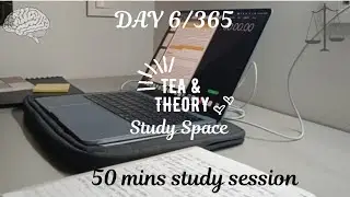 DAY 6/365: 1-Hour Pomodoro Study Session (50/10) | Rain Sounds | 365 Days of Focus