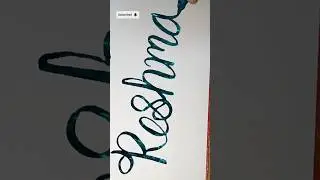 'Reshma' Magical 🪄 calligraphy with me #youtube #calligraphy #shortfeed #writing #art #shorts #viral