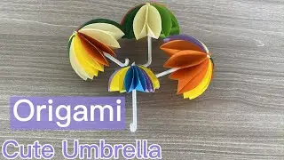 How to Make a Super Cute Paper Umbrella -Origami Steps With Me !