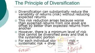 Asset Pricing Theories - Diversification, systematic risk, firm unique risk (4/5)