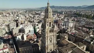 Spain 🇪🇸 Murcia, Cathedral [4K] Drone Stock Footage 8