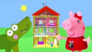 Peppa Pig Game | Peppa Pig Toys Hiding From Silly Crocodile