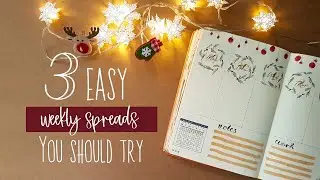 3 Easy Weekly Spreads You should try in 2022 | Vertical & Horizontal Bullet Journal Spread ideas