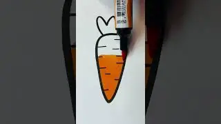 Coloring a carrot 🥕 #carrot #colorwithme #coloringpage #oddlysatisfying #coloring #markerart