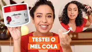 TESTEI O MEL COLA DA ANNA TELLES NO MEU CABELO CACHEADO | JULIANA LOUISE