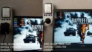 INTEL N100 8gb ram vs AMD 3020e 16gb ram  GAMING TEST + энергопотребление ноутбуков!