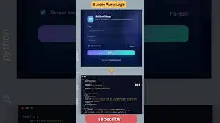 💥 Bubble Warp Login UI Effect! Next-Level Animation! 🔥 #UIDesign #Animation #HTMLCSSJS