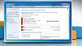 Configure Windows Firewall settings on a Windows&reg; 7 PC