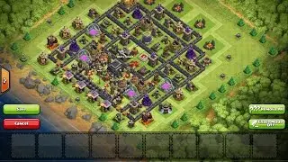 Clash of Clans - TH9 New Best trophy/troll base + Def replays
