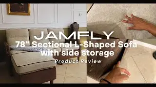 JAMFLY Sectional L-Shaped #Sofa with Side Storage #Review