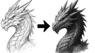 White sheet to dragon 🐲 transformation #artwork 