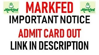 MARKFED ADMIT CARD OUT / LINK IN DESCRIPTION