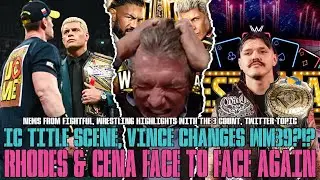 Kicking Out At 2 | IC Title Scene | Vince Changes WM39?!? | Rhodes & Cena Face to Face Again