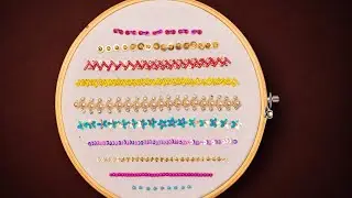 10 Easy Hand Embroidery Border Designs | Sequin & Beads Work in Hoop