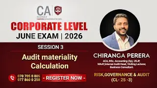 CA - CL3 - AUDIT MATERIATY CALCULATION (SESION 03) MORE DETALS 👇