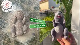ASMR, I cleaned the dirty doll . Satisfying carpet, Rugcleaning videos 😬🥲