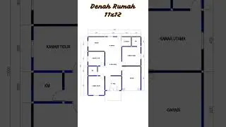 Denah rumah 11x12